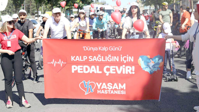 Yaşam için pedal çevir etkinliği Pazar günü