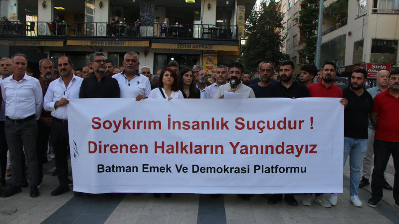 Batman Emek ve Demokrasi Platformu'ndan İsrail'e sert tepki