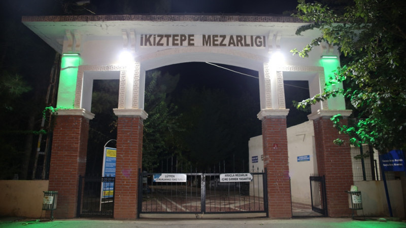 İkiztepe Mezarlığına modern aydınlatma sistemi kuruldu